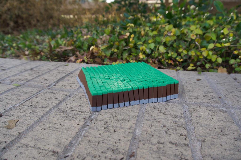Grassy Terrain Fidget Pixels - 3D Printed