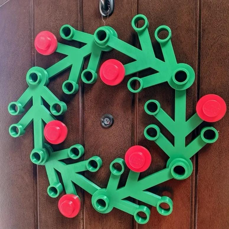 Giant Building Block Wreath + Extras - 3D Print