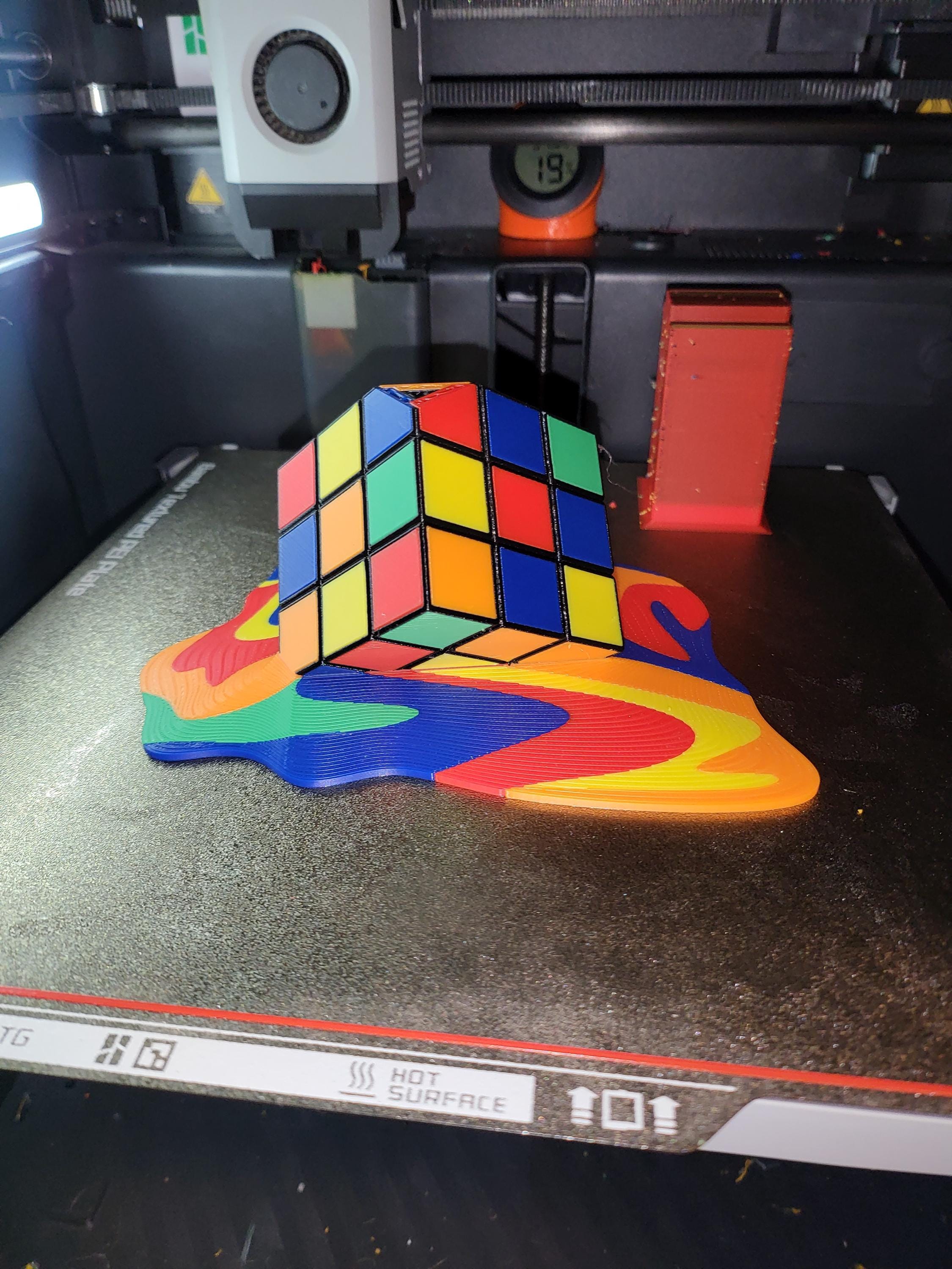 Melting Rubik's Cube - 3D Print