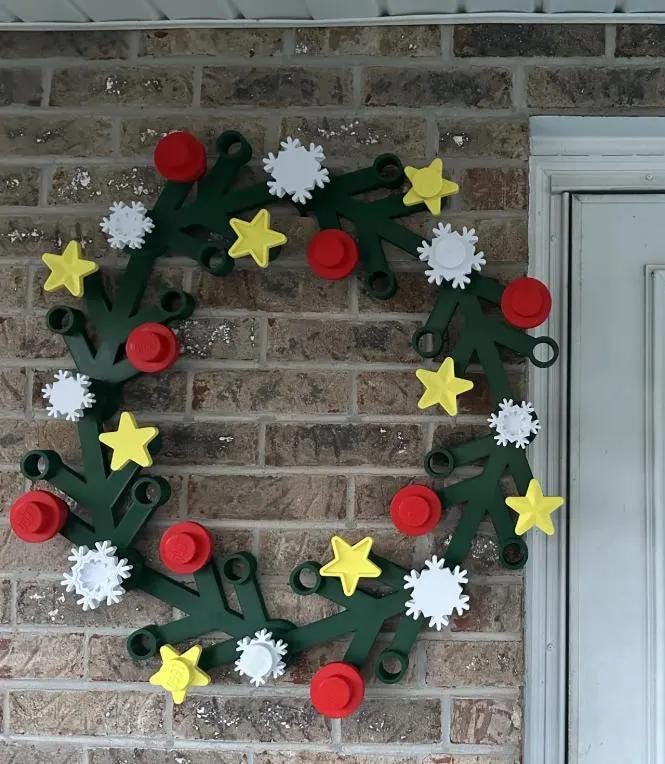 Giant Building Block Wreath + Extras - 3D Print
