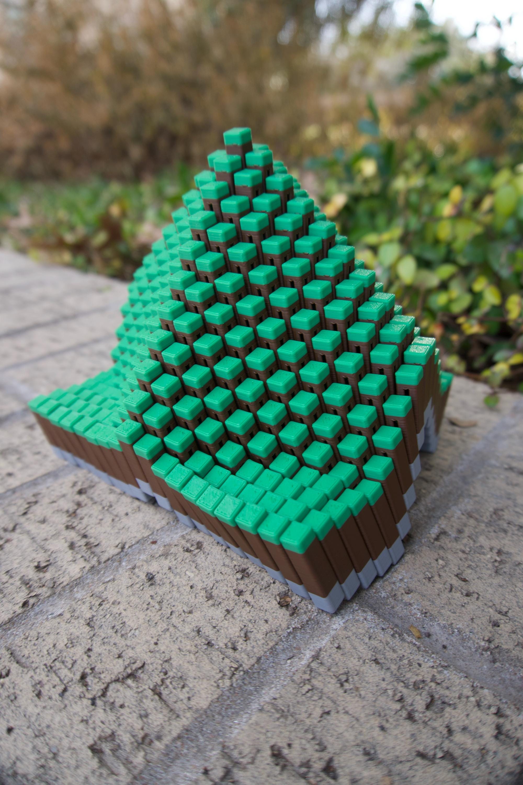 Grassy Terrain Fidget Pixels - 3D Printed