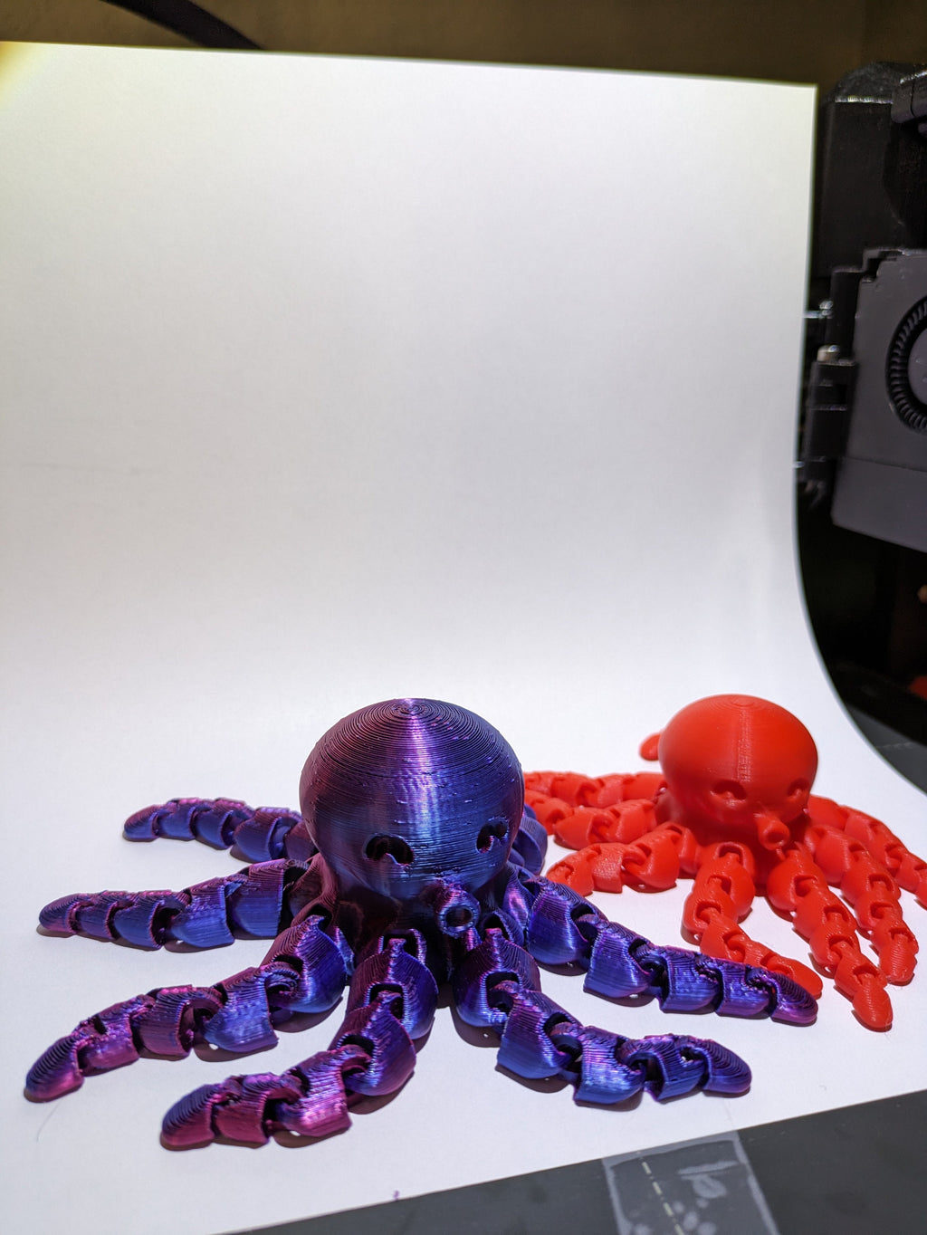 Octopus 3D Printed Figurine with Flexible Bending Tentacles