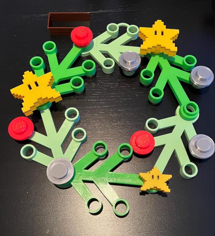 Giant Building Block Wreath + Extras - 3D Print