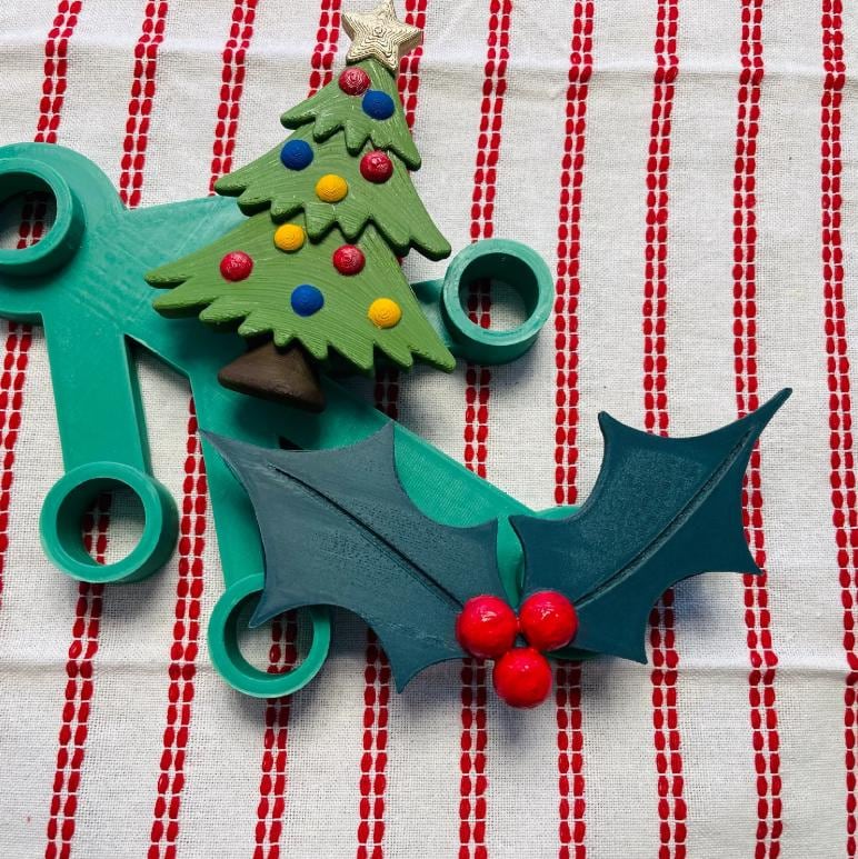 Giant Building Block Wreath + Extras - 3D Print