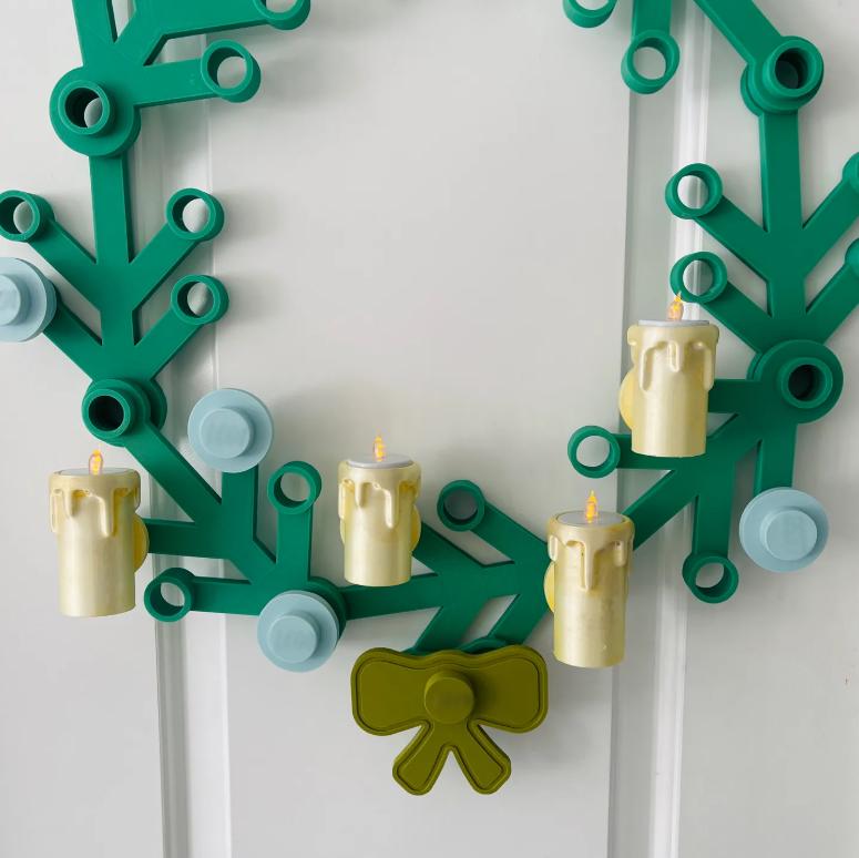 Giant Building Block Wreath + Extras - 3D Print